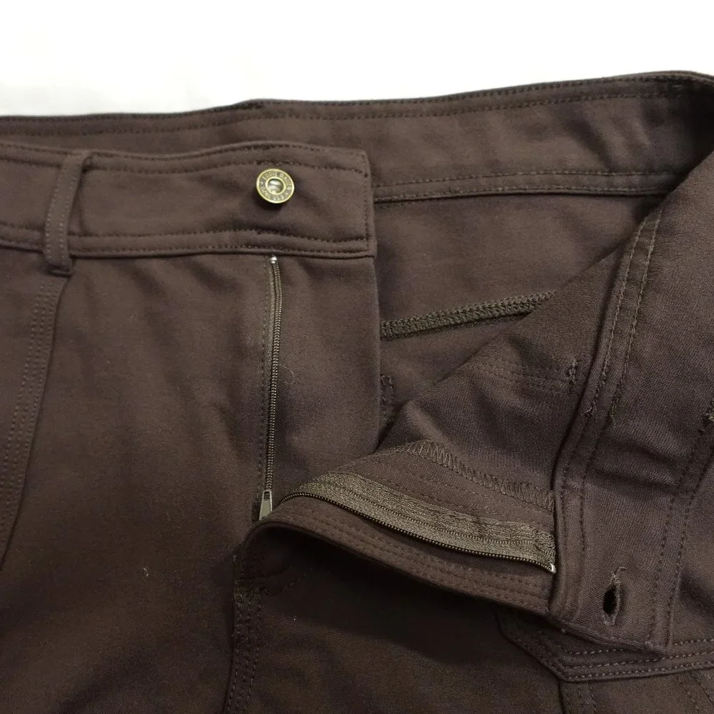 Eddie Bauer ponte high rise utility‎ leggings women's large brown